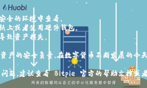 关于 Bitpie 钱包的私钥查看的问题，其实在加密货币管理中，私钥是非常重要的信息，关乎到用户的资产安全。以下是如何在 Bitpie 钱包中查看私钥的步骤。

第一步：打开 Bitpie 钱包
首先，你需要确保你的移动设备上已经安装了 Bitpie 钱包应用。无论你是 Android 还是 iOS 用户，都可以在各大应用商店中搜索并下载。如果你已安装，请直接打开应用。

第二步：登录你的钱包
在应用程序主界面，输入你的登录信息。如果你设置了密码或指纹识别，请确保输入正确以便顺利登录。

第三步：选择钱包
登录后，如果你有多个钱包，请选择你想要查看私钥的那个。在列表中找到相应的钱包，并点击进入。

第四步：进入钱包设置
在所选钱包界面中，一般会有一个“设置”或“更多”选项。点击进入，通常这个选项会在页面的右上角或者底部。

第五步：查看私钥
在设置页面中，应该会有一个 “备份” 或 “导出私钥” 的选项。选择它，系统可能会提示你输入原密码或者进行身份验证。完成身份验证后，你就可以看到你的私钥了。

注意事项
1. **安全性**：请务必保持私钥的安全，绝对不要将其泄露给他人，也不要在不安全的环境中查看。
2. **备份**：可以将私钥进行安全备份，建议使用离线方式进行存储，比如写在纸上或者使用硬件钱包。
3. **小心钓鱼**：在复制私钥时，要确保是在官方网站进行操作，避免钓鱼网站导致资产损失。

总结来说，查看 Bitpie 钱包的私钥并不是一件复杂的事情，但我们也要对自己资产的安全负责。在数字货币不断发展的今天，保护自己的私钥就是保护自己的财富哦！如果你还有其他问题，欢迎随时问我！

当然，以上步骤可能因为应用版本的不同而有所差异。如果你在使用过程中遇到问题，建议查看 Bitpie 官方的帮助文档或者联系客服进行询问。希望这些信息对你有帮助！